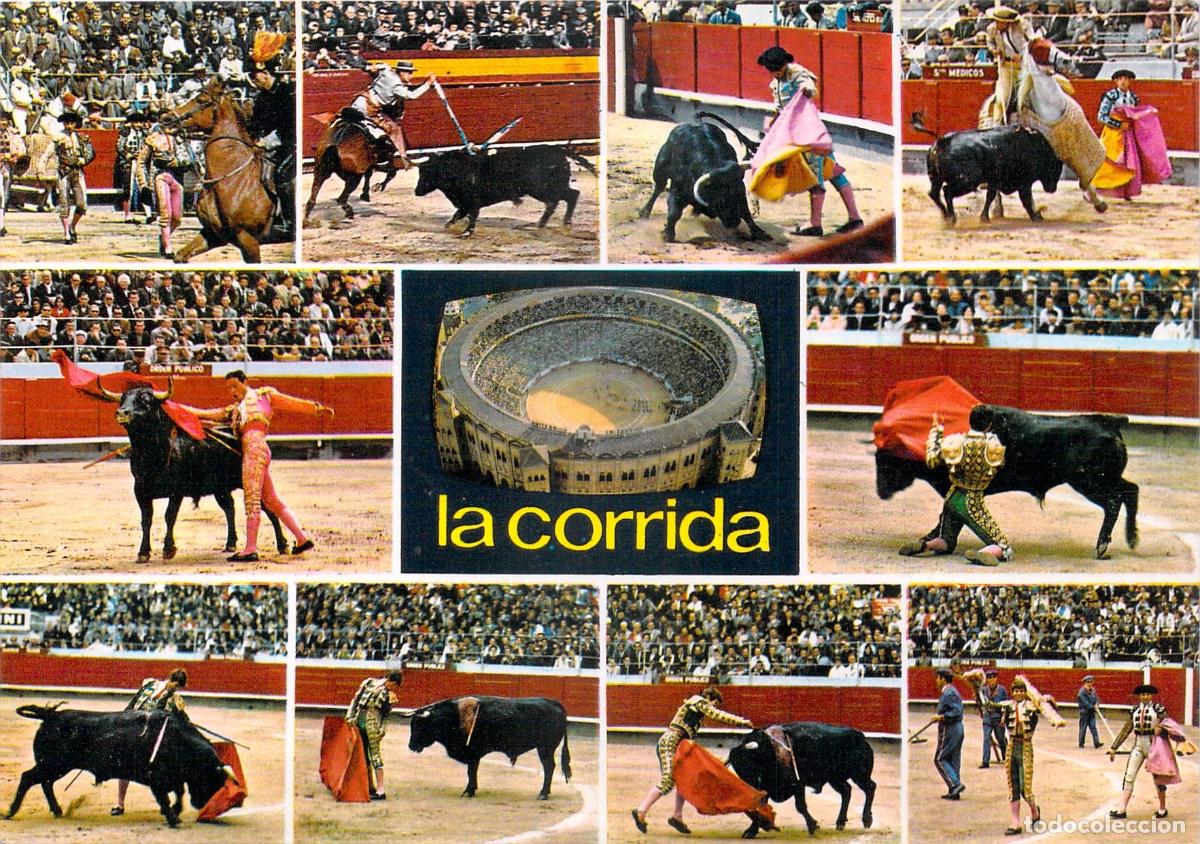 Postales: Postal de la Corrida de Toros en Espa&ntilde;a con Multivistas