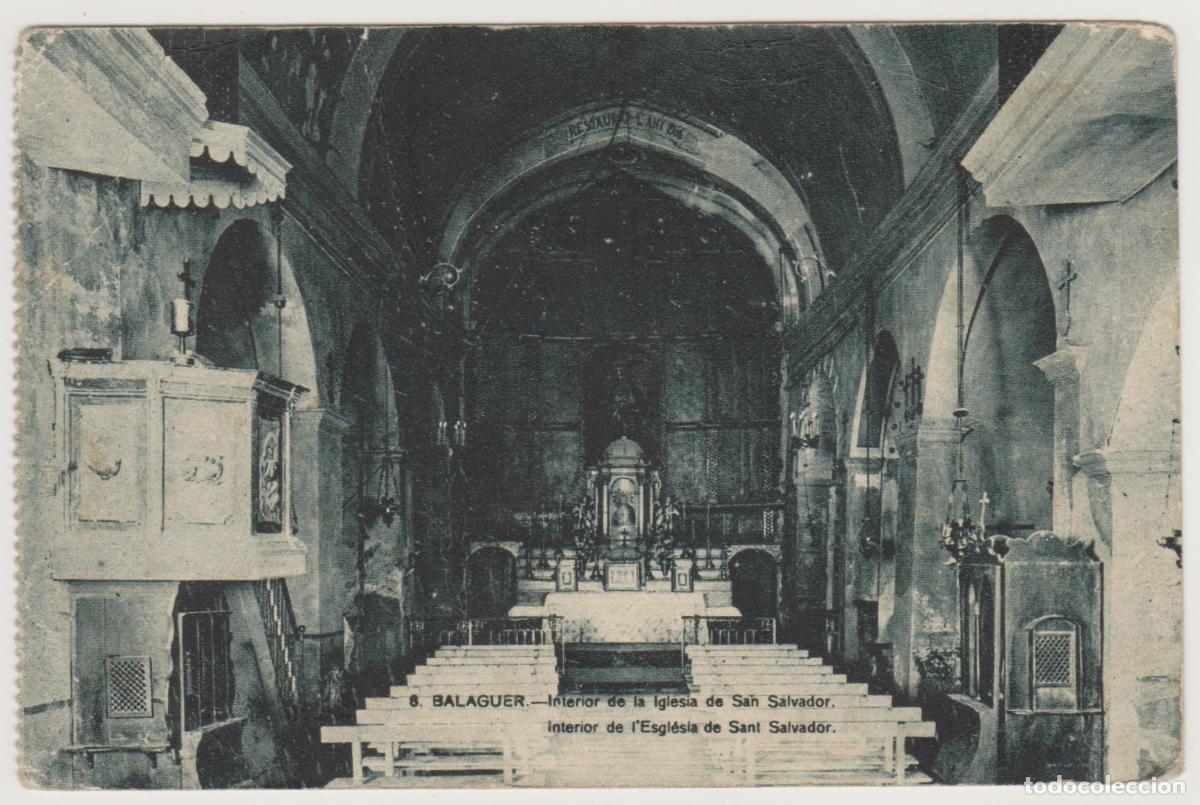 Postales: TARJETA POSTAL - BALAGUER - INTERIOR DE LA IGLESIA DE SAN SALVADOR - N&ordm; 8