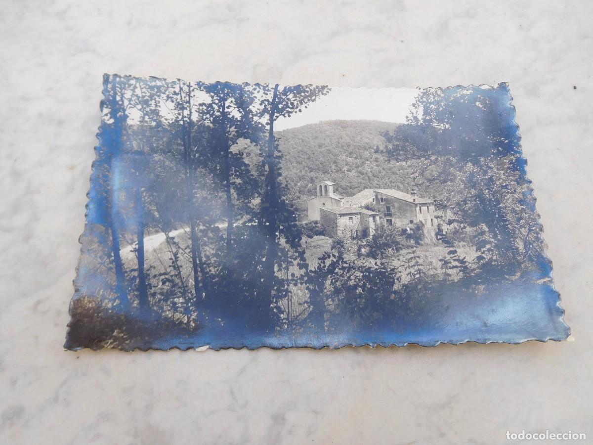 Postales: Postal de Riells del Montseny. Visio general del l'esglesia i abadia