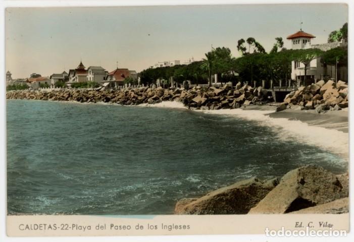 Postales: a11336 Caldetes Playa Del Paseo De Los Ingleses Vilar N&ordm;22 sc fotografica
