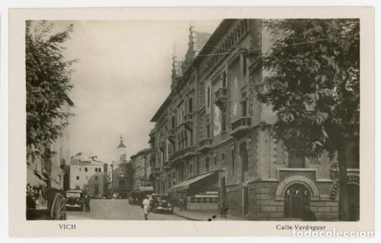 Postales: a11354 Vic Calle Verdaguer sc fotografica automoviles