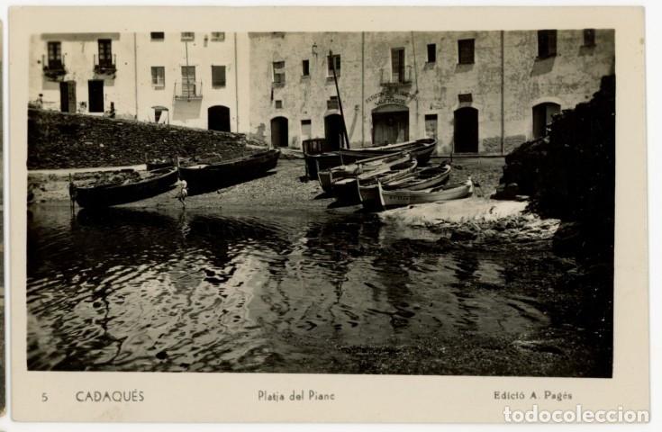 Postales: a11355 Cadaques Platja Del Pianc Pages N&ordm;5 sc fotografica barcas
