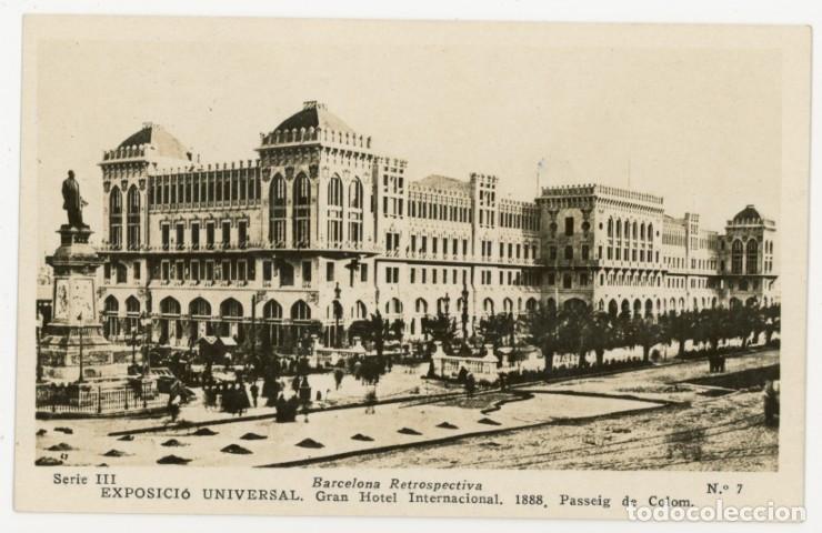 Postales: a11375 Barcelona Retrospectiva Exposicio Universal 1888 Gran Hotel Internacional Passeig De Colom Se