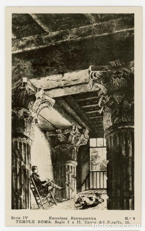 Postales: a11381 Barcelona Retrospectiva Temple Roma Segle I A Ii Carrer Del Paradis 10 Serie Iv N&ordm;9