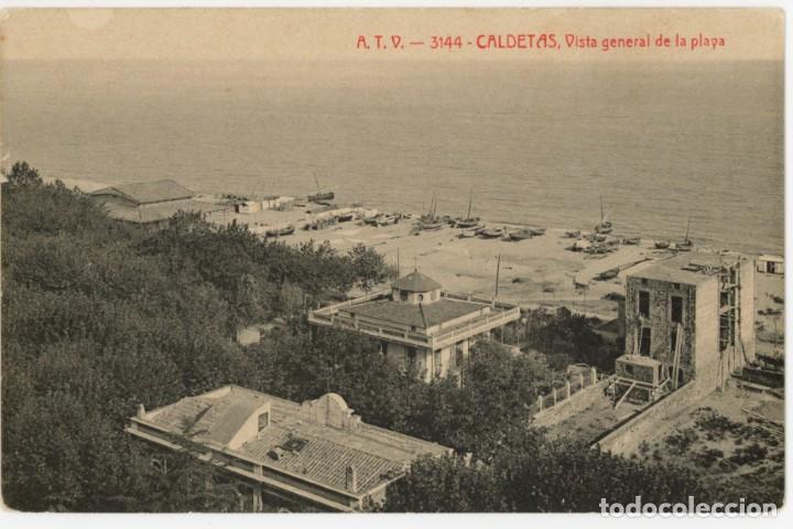 Postales: a11392 Caldetes Vista General De La Playa Atv N&ordm;3144 sc