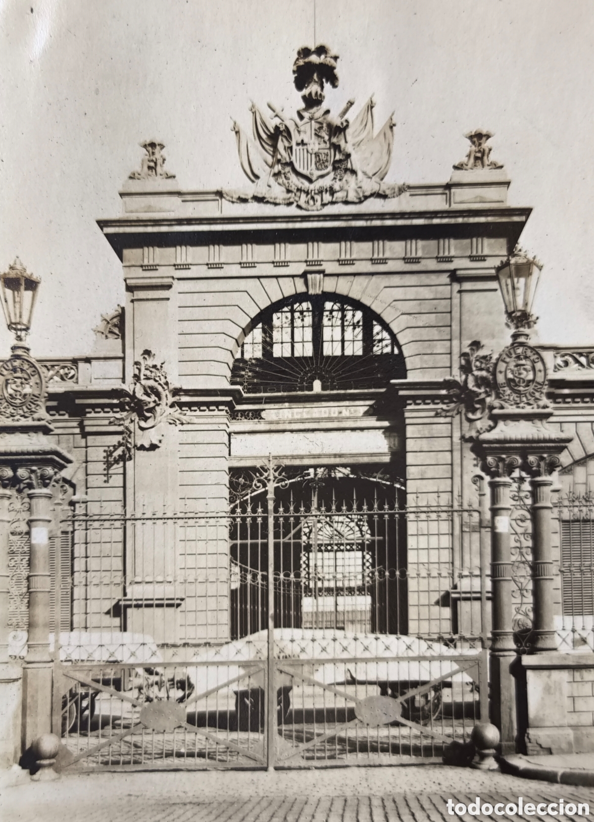Postales: BARCELONA PUERTO TINGLADO ENTRADA POSTAL FOTOGR&Aacute;FICA C. 1935