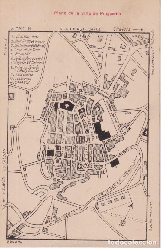 Postales: PUIGCERDA, PLANO DE LA VILLA &ndash; S/C