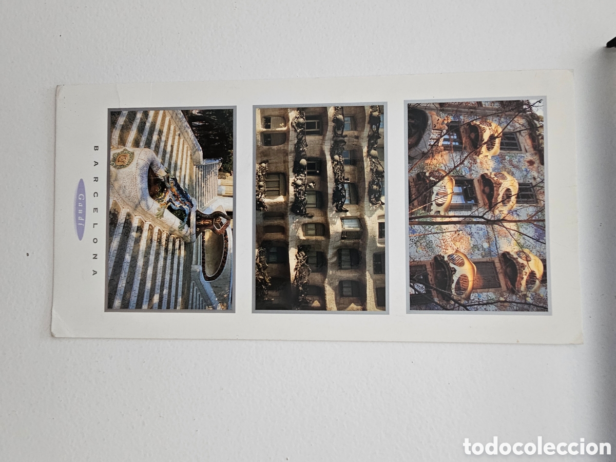 Postales: Postal grande de Casa Batll&oacute; La Pedrera Parc G&uuml;ell Barcelona 1995