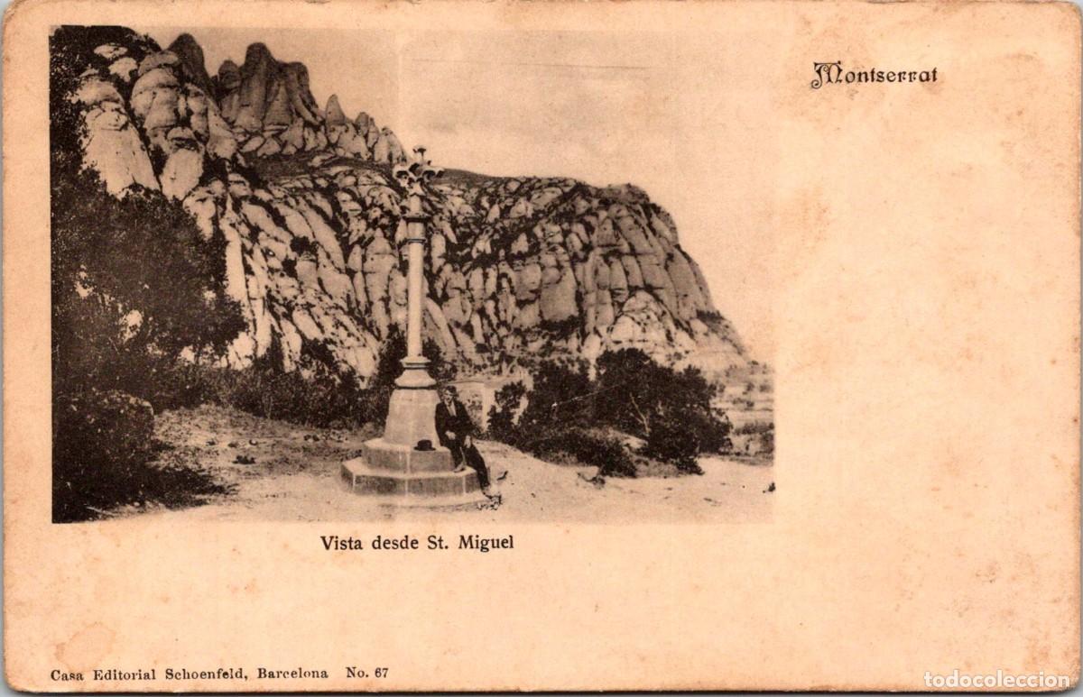 Postales: Montserrat - Vista desde St. Miguel - Ed. Schoenfeld n&ordm; 67 - Reverso sin dividir - 139x90mm