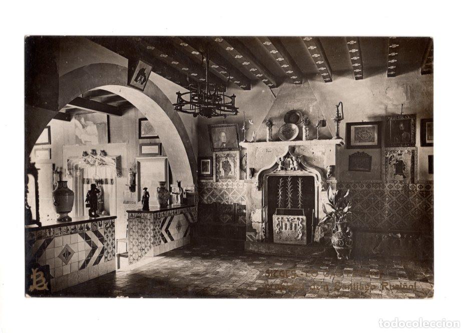 Postales: SITGES.- INTERIOR DEL MUSEO CAU FERRAT, ANTIGUO ESTUDIO-TALLER DEL ARTISTA SANTIAGO RUSI&Ntilde;OL.