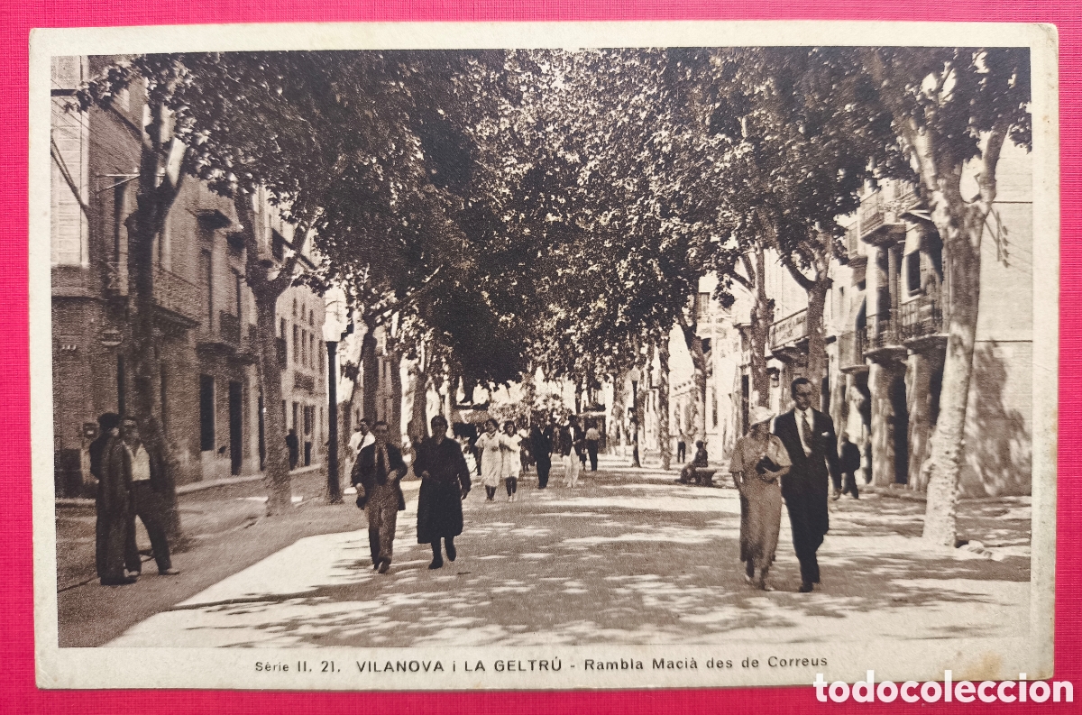 Postales: VILANOVA I LA GELTR&Uacute; RAMBLA MACI&Agrave; POSTAL ANIMADA ED. VDA. BALLESTER CLIX&Eacute; ARTIGUES C. 1910