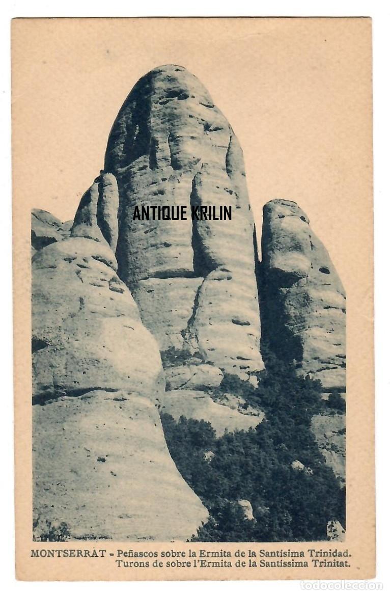 Postales: MONTSERRAT / TURONS DE SOBRE L'ERMITA DE LA SANTISSIMA TRINITAT / SIN FRANQUEAR