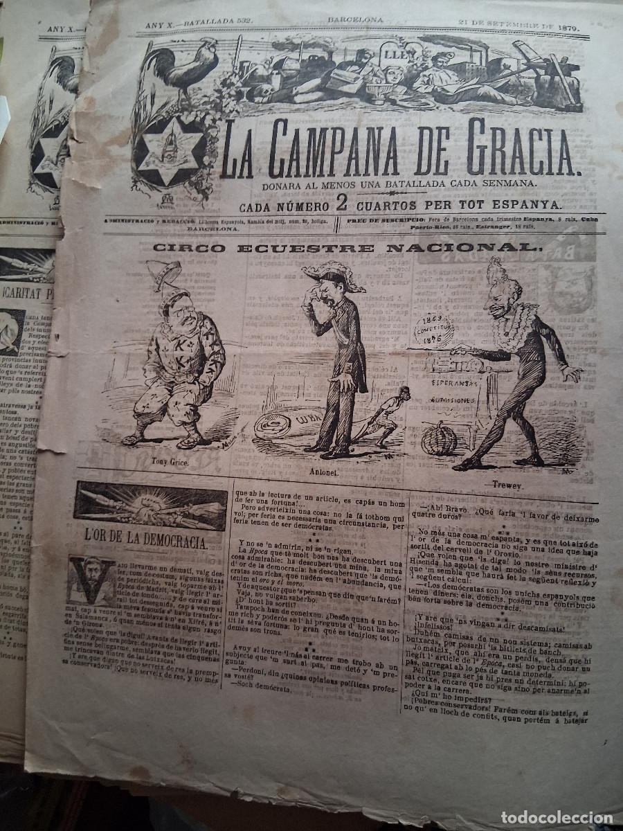 Postales: CAMPANA DE GRACIA, La: Barcelona , n&ordm; 532, 21 setembre 1879.