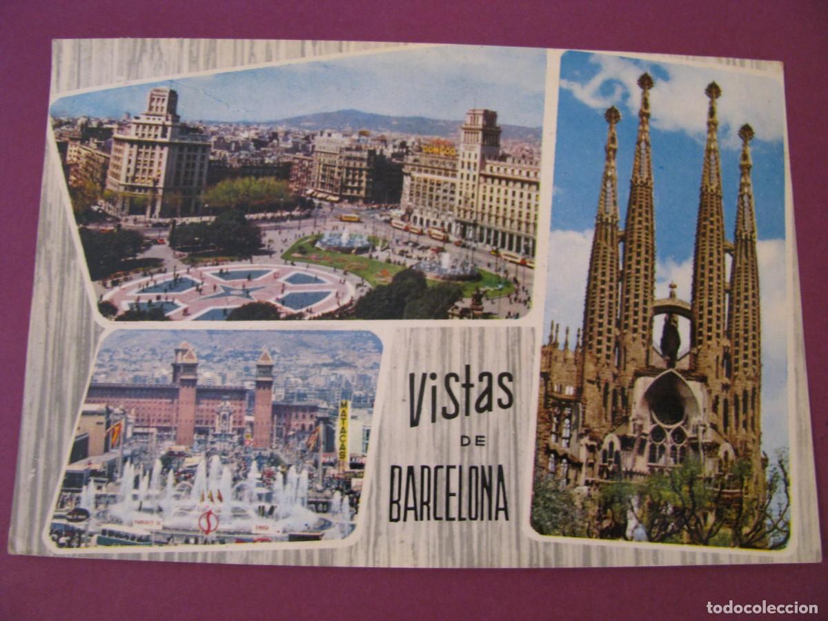 Postales: POSTAL DE BARCELONA. VISTAS DE BARCELONA. ED, LUX. CIRCULADA