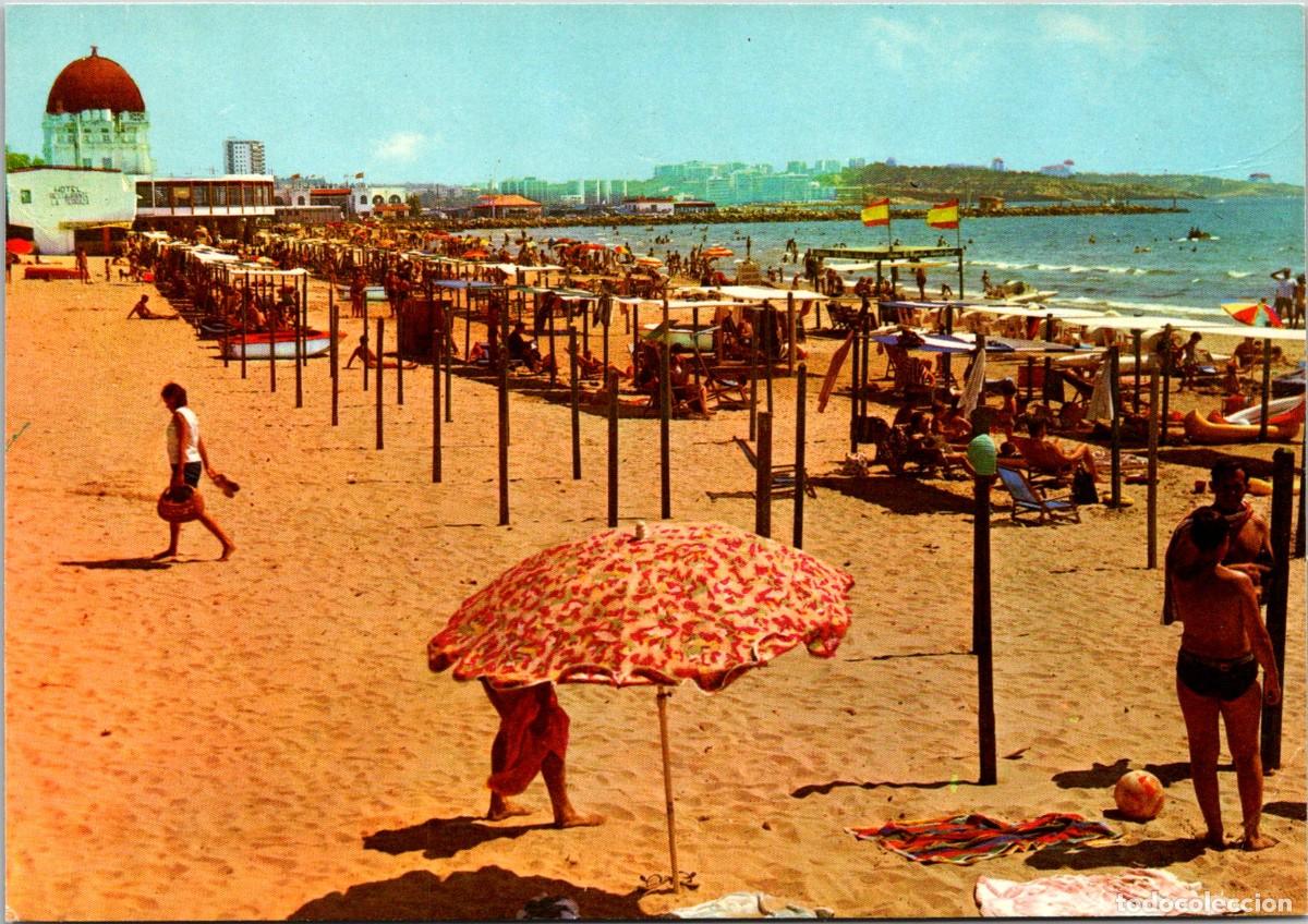 Postales: Salou - Un detalle de la Playa - Chinchilla 2050 - Coloreada - 148x103mm