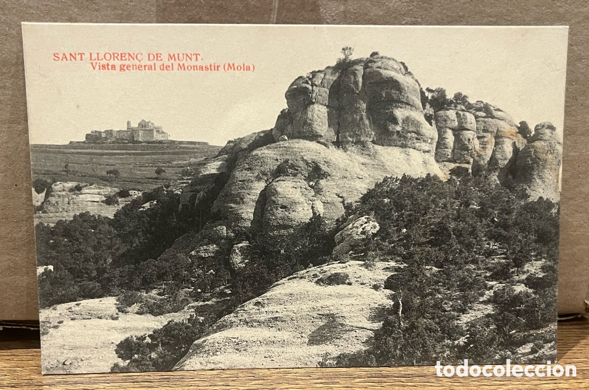Postales: POSTAL. SANT LLOREN&Ccedil; DE MUNT - VISTA GENERAL DEL MONASTIR (MOLA)