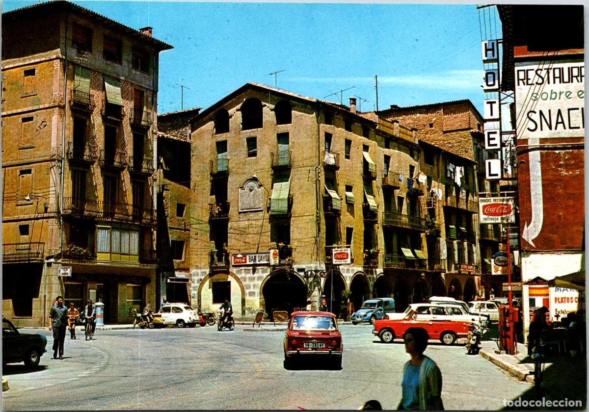 Postales: Ripoll - Plaza General Mola - F.I.T.E.R. - 149x104mm - Buz&oacute;n - Gasolinera - Coca Cola - Fanta - Skol