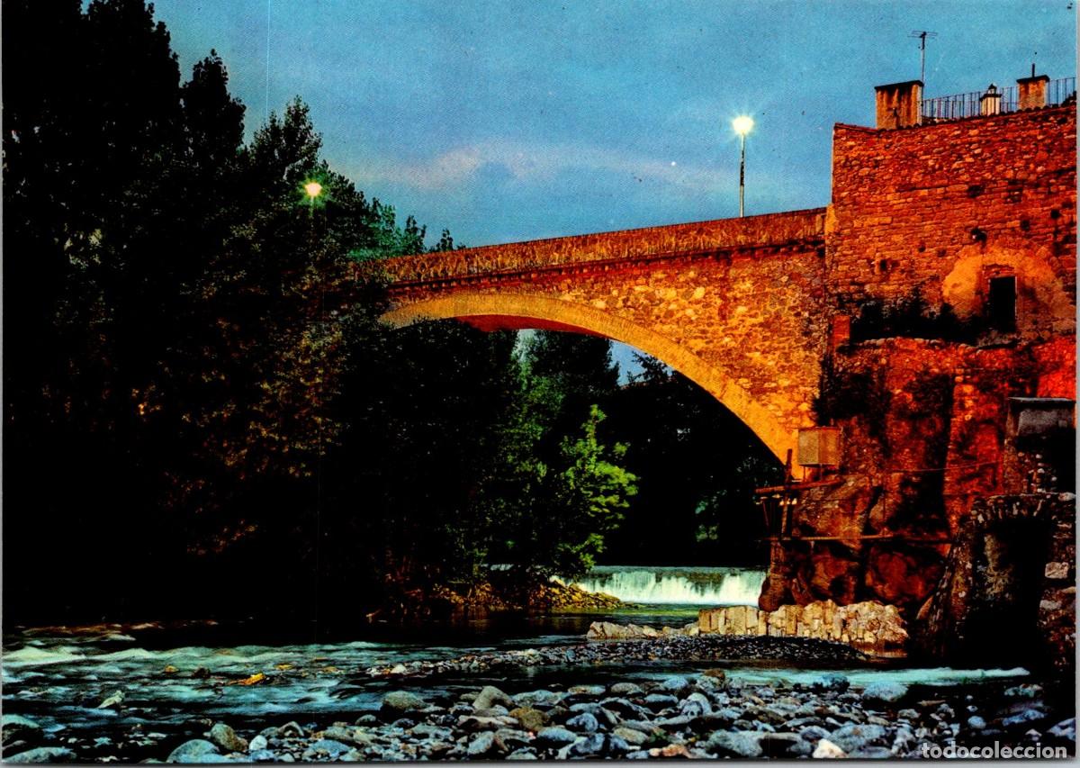 Postales: Ripoll - Puente medieval - Vista nocturna - Artesan&iacute;a Gen&iacute;s 2293 - 148x105mm