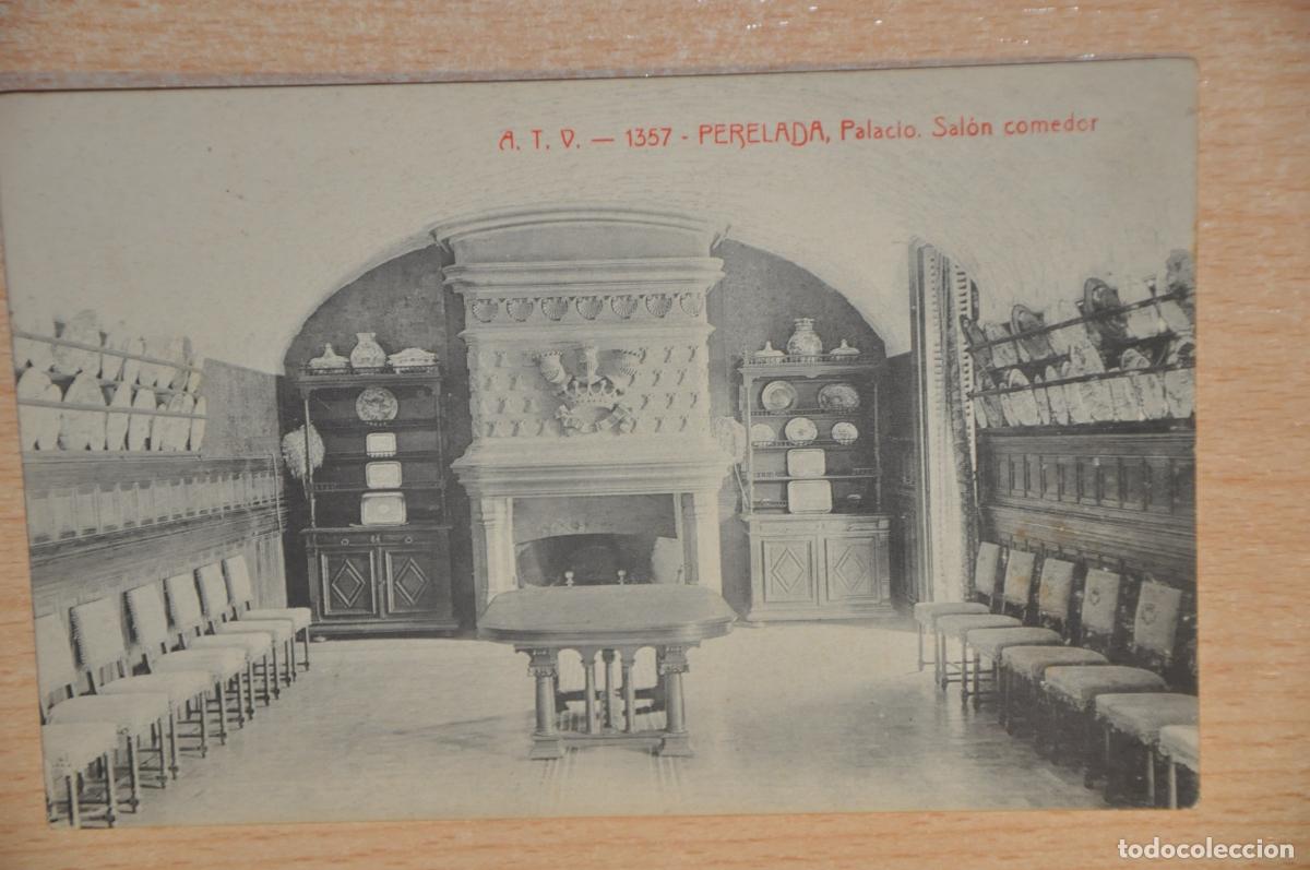 Postales: postal perelada, palacio salon comedor atv 1357