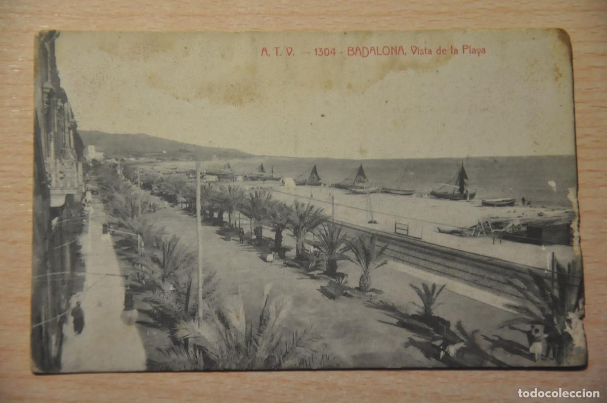 Postales: postal badalona, vista de la playa atv 1304