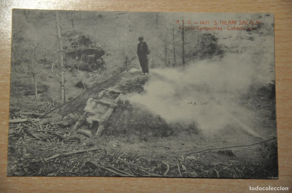 Cartoline: postal s.hilari sacalm, feynas campestres cohent carbo atv 1471