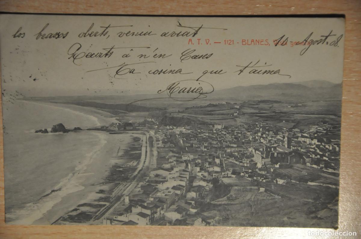 Postales: postal blanes, vista general atv 1121