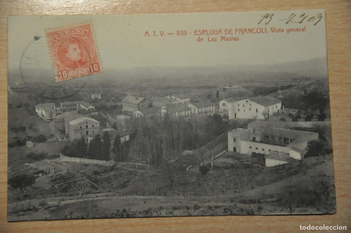 Postales: postal espluga de francoli, vista general de las masias atv 1139