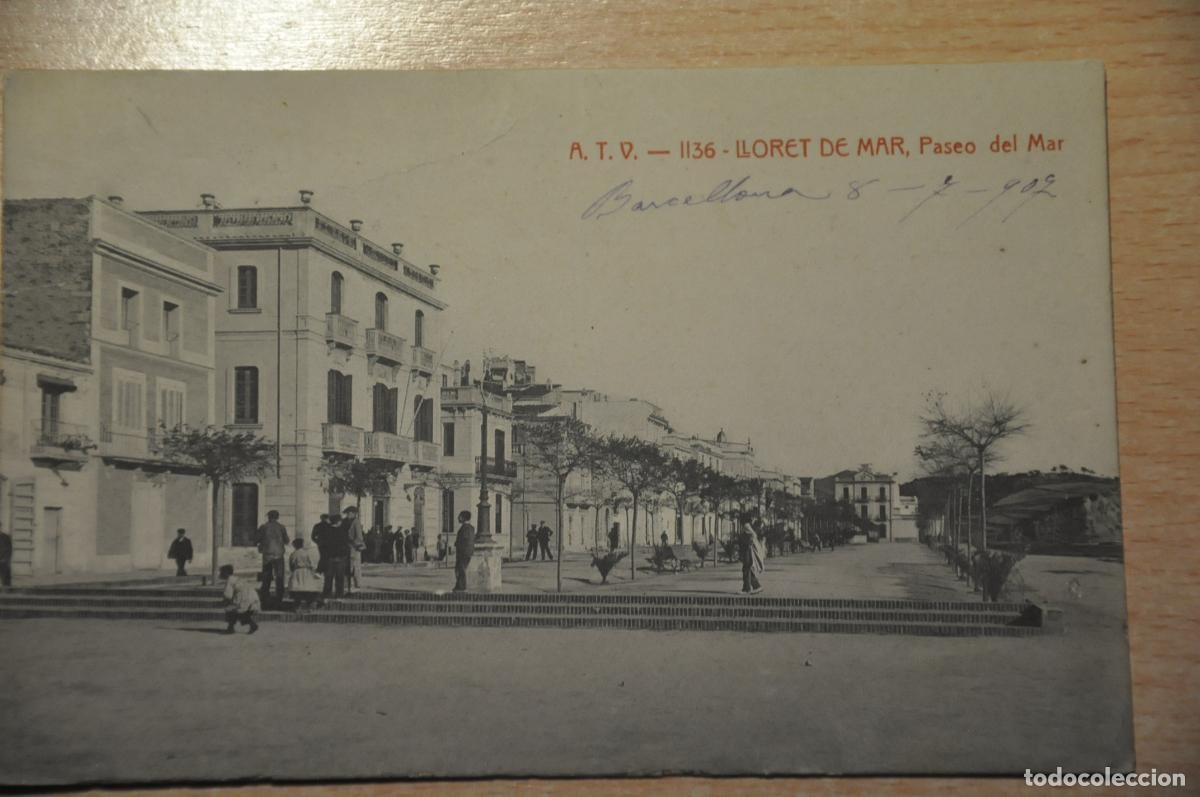 Postales: postal lloret de mar, paseo del mar atv 1136