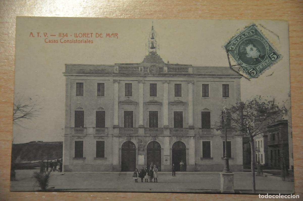 Postales: postal lloret de mar, casas consistoriales atv 1134
