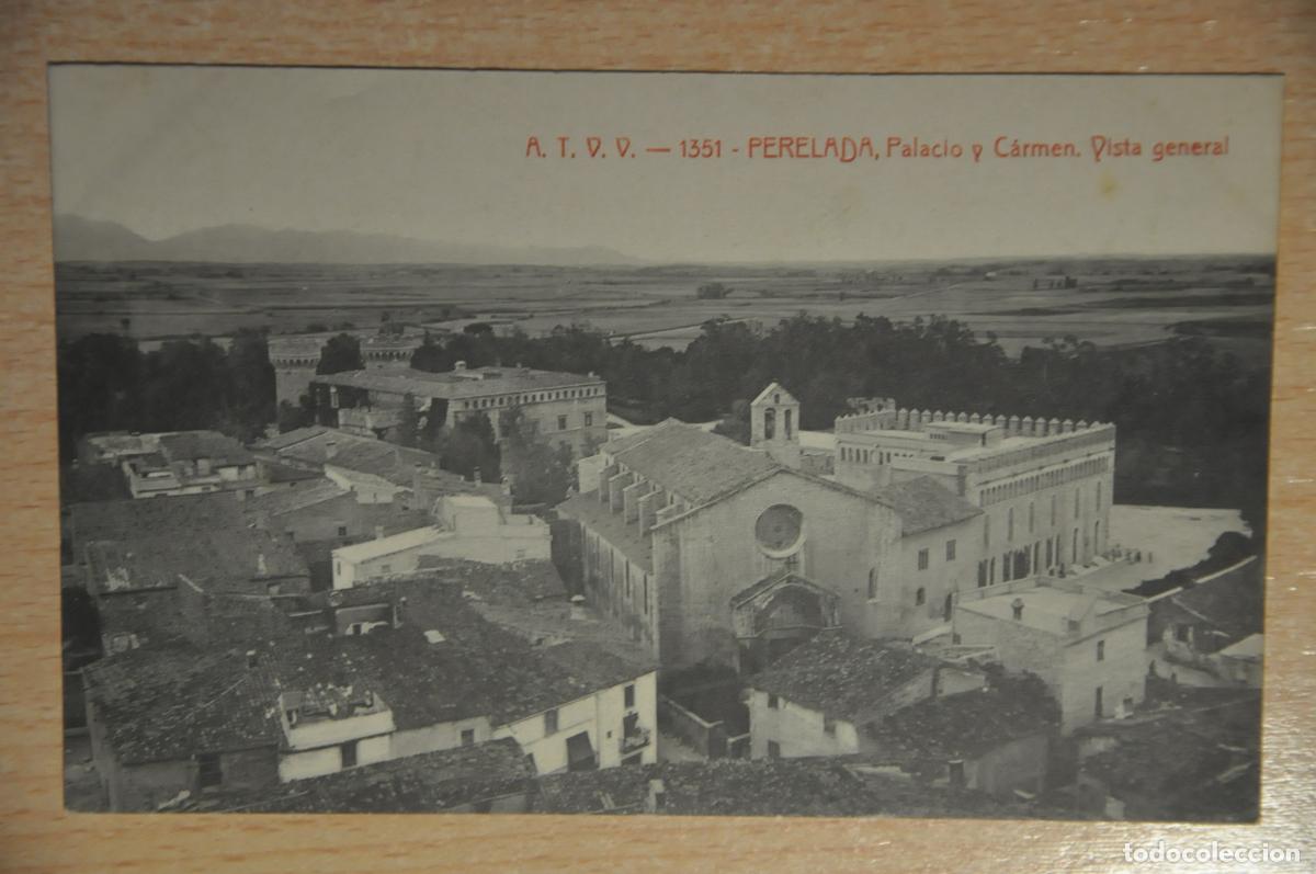 Postales: postal perelada, palacio y carmen vista general atv 1351