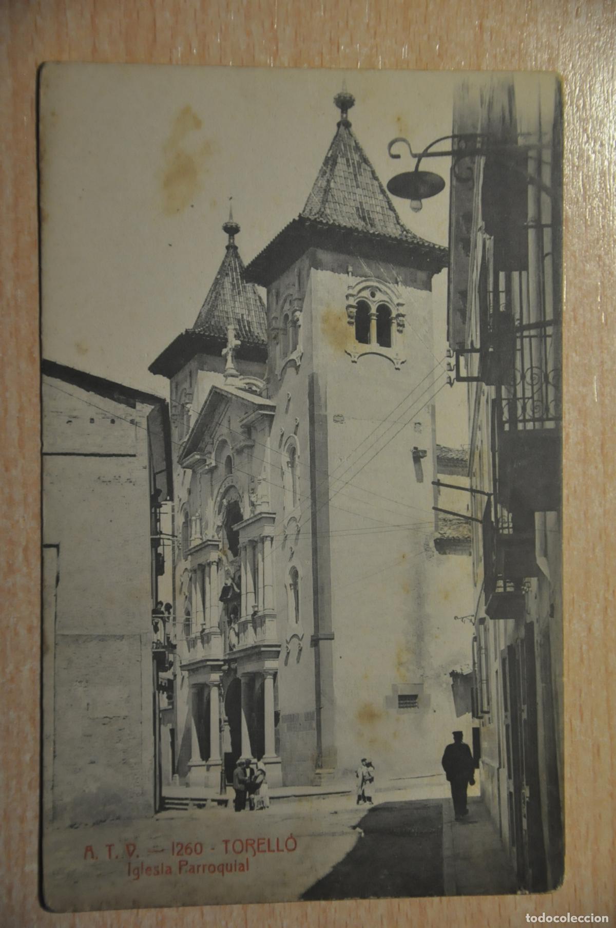 Postales: postal torello, iglesia parroquial atv 1260