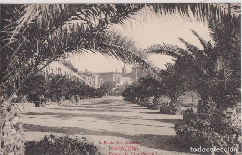 Postales: TARRAGONA, PASEO DE PI Y MARGALL &ndash; L.ROISIN, FOT. R.GABRIEL GIBERT &ndash; S/C
