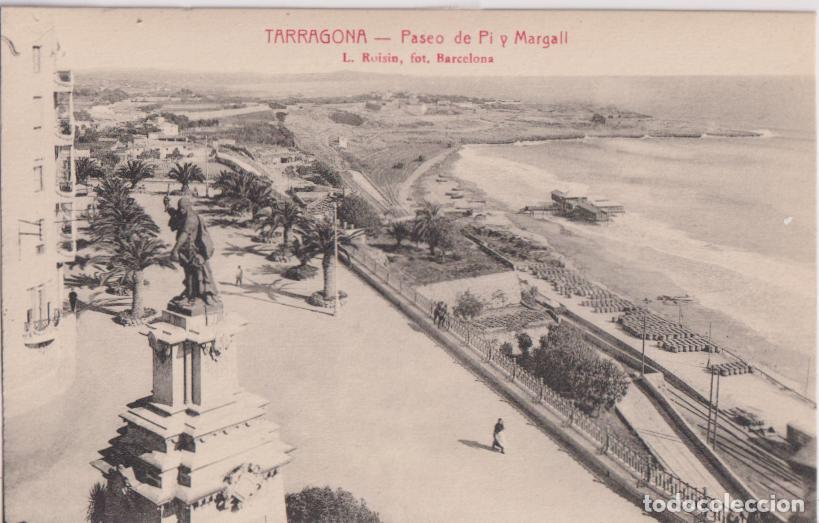 Postales: TARRAGONA, PASEO DE PI Y MARGALL &ndash; L.ROISIN, FOT. R.GABRIEL GIBERT &ndash; S/C