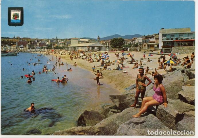 Postales: m11762 Arenys De Mar Playa Detalle 1964 Escudo De Oro N&ordm;806 sc mujeres ba&ntilde;ador biquini