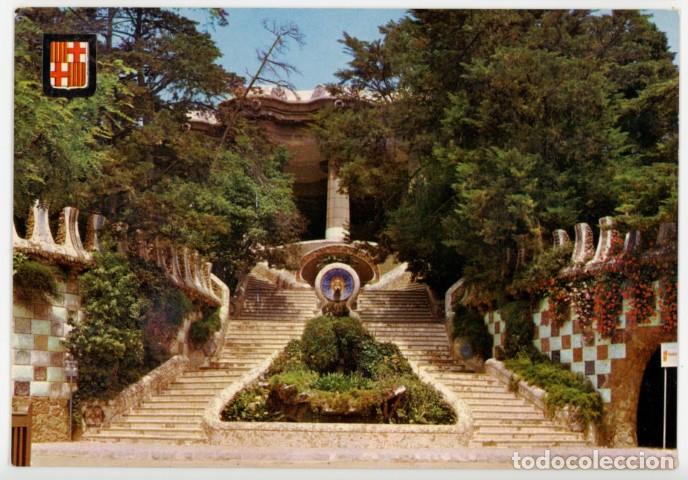Postales: m11794 Barcelona Parc Guell Entrada 1962 Escudo De Oro N&ordm;389 sc gaudi