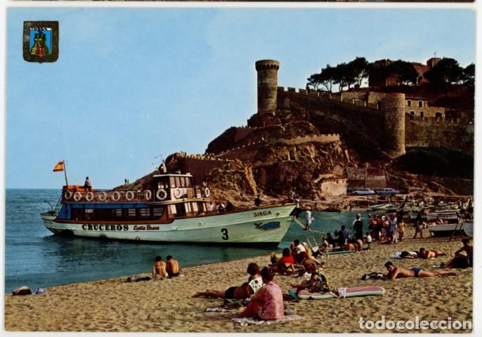 Postales: m11814 3267 Tossa Vista Parcial Playa Y Muralla 1967 Escudo De Oro N&ordm;28 sc