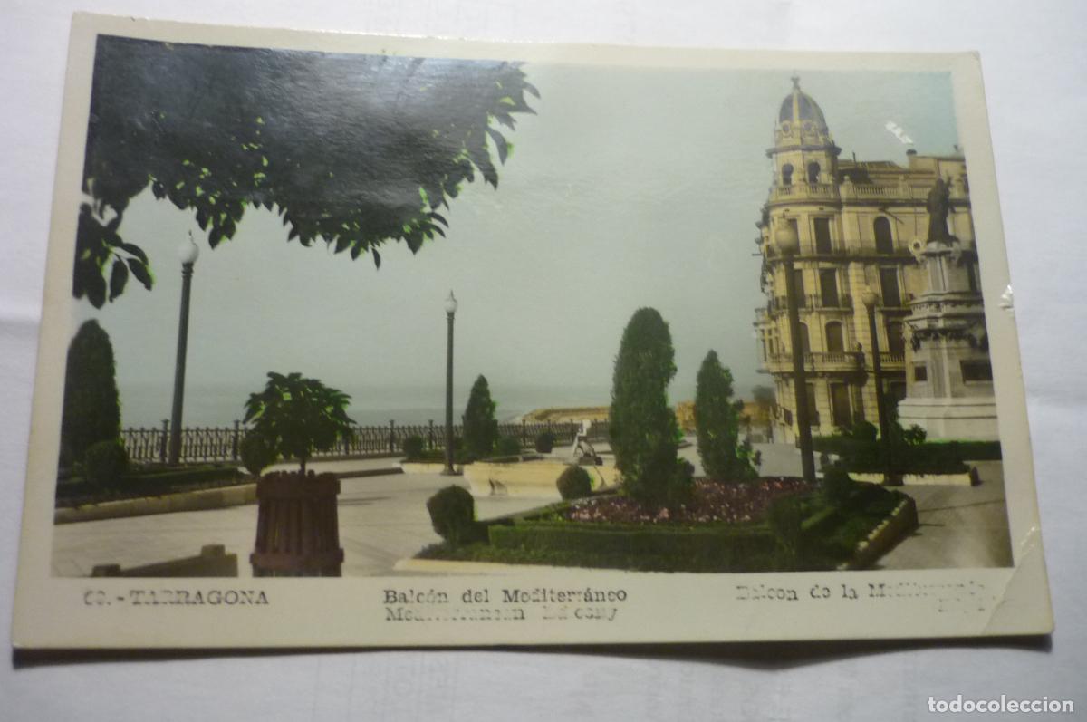 Postales: postal tarragona balcon mediterraneo coloreada ,.escrita