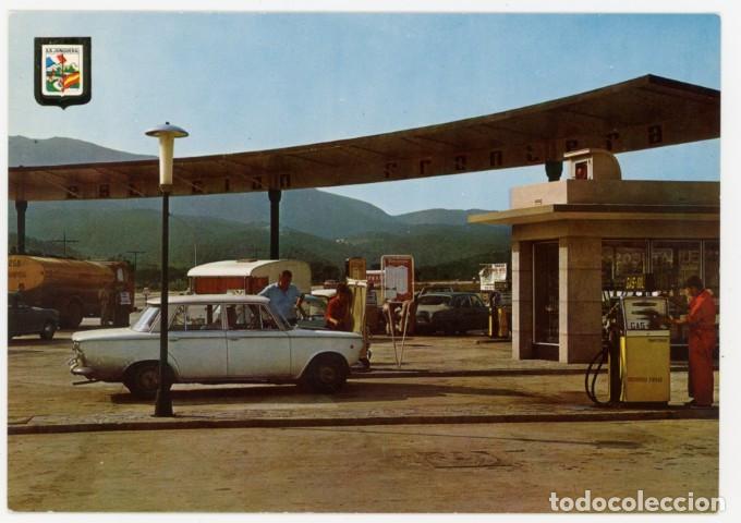 Postales: m11886 La Jonquera Frontera 1965 Escudo De Oro N&ordm;1934 sc Fiat 1500 estacion de servicio