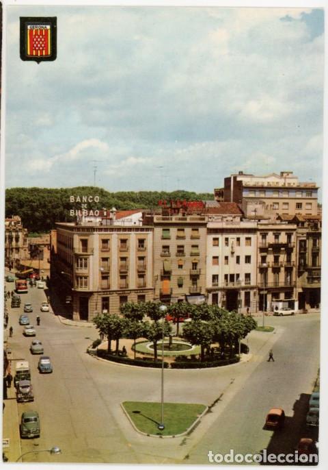 Postales: m11890 Girona Plaza Marques De Camps 1963 Escudo De Oro N&ordm;768 sc coches