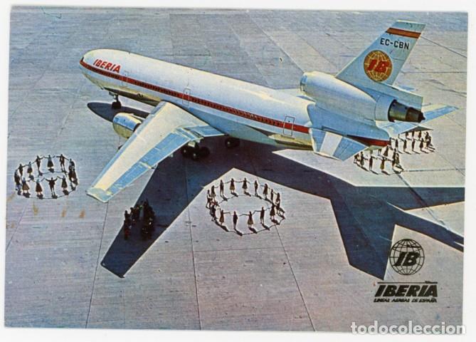 Postales: m11896 Aeroport Girona ? Iberia Dc10-30 Costa Brava Escudo De Oro sc sardanes a la pista