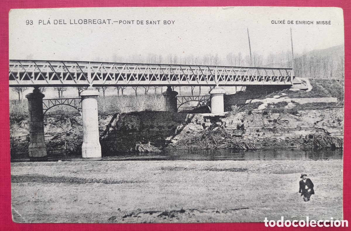 Postales: SANT BOI DE LLOBREGAT PONT POSTAL FOTOTIPIA CLIX&Eacute; ENRIC MISS&Eacute; C. 1910