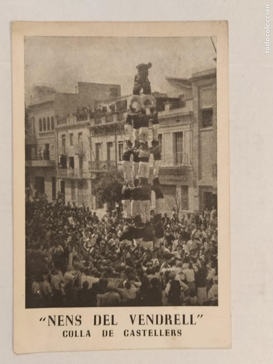 Postales: NENS DEL VENDRELL - COLLA DE CASTELLERS - NO ES POSTAL - TARGETA ANTIGA -(116.204)