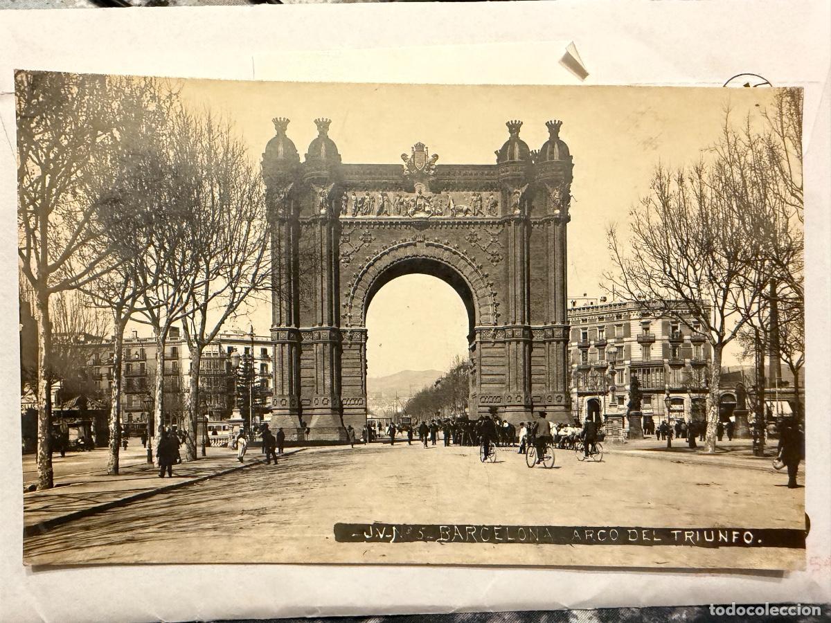 Postcards: Barcelona - J.V. - Arc del Triomf -Arco del Triunfo - circulada 1909