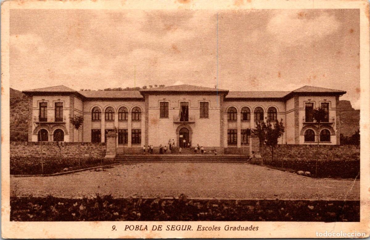 Postales: Pobla de Segur - Escoles Graduades - Silvi Gord&oacute; - HSM n&ordm; 9 - 141x90mm