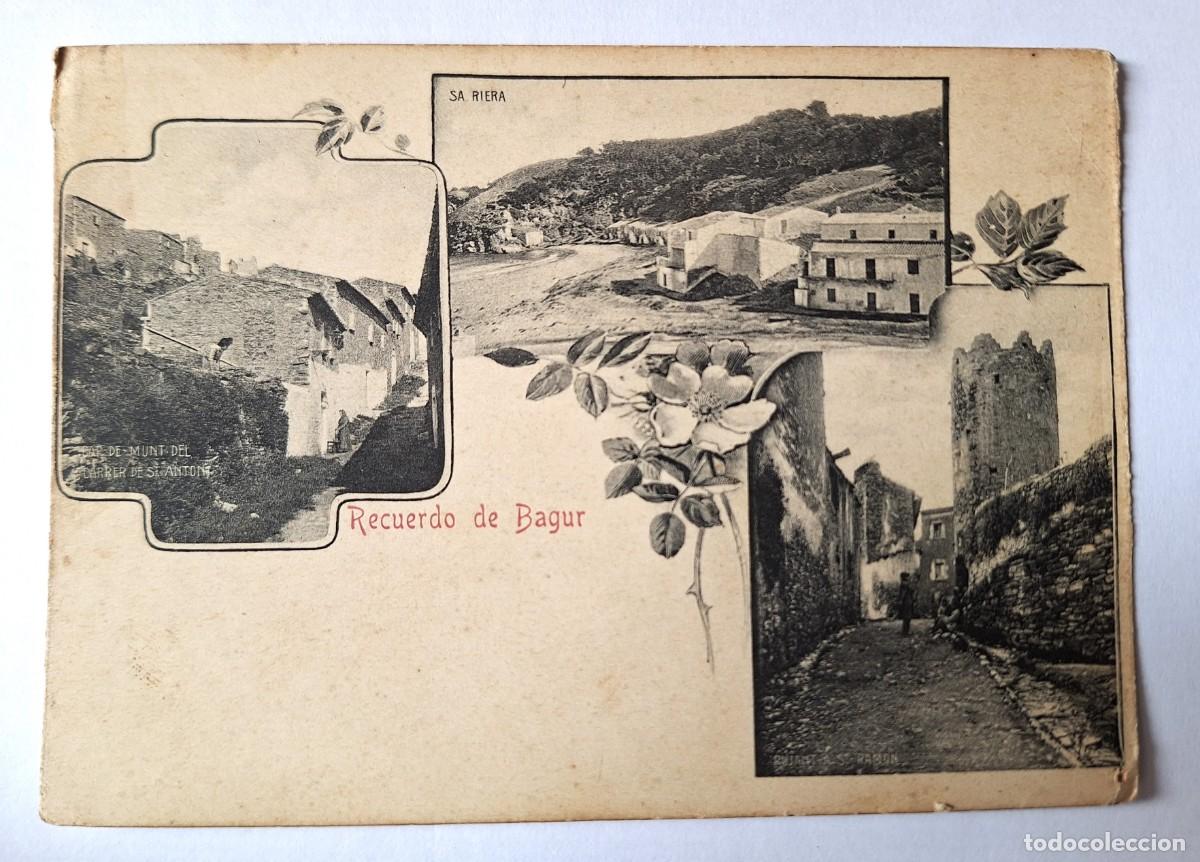 Postales: POSTAL MUY ANTIGUA - BAGUR -(RECUERDO DE BAGUR VARIAS VISTAS ) - FOTO J. JOANOLA -SIN CIRCULAR