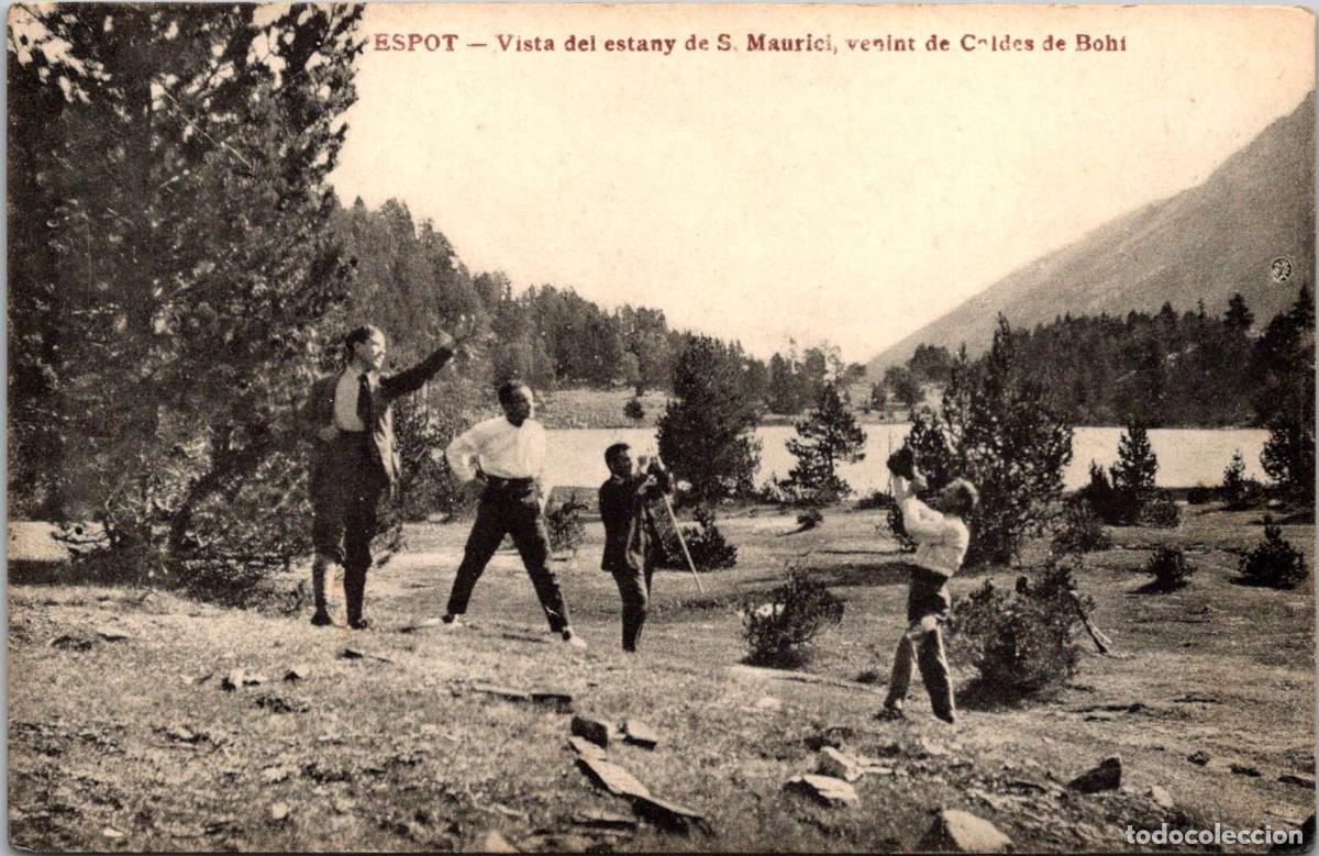 Postales: Espot - Vista del estany de S. Maurici, venint de Caldes de Boh&iacute; - Foto Carit&agrave;- Ed. Fonda Saurat