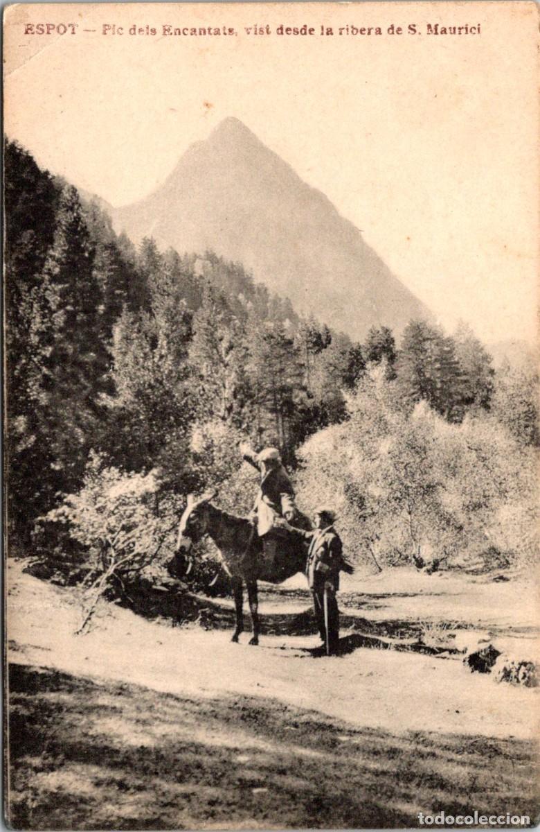 Postales: Espot - Pic del Encantats, vist desde la ribera de S. Maurici - Foto Carit&agrave;- Ed. Fonda Saurat