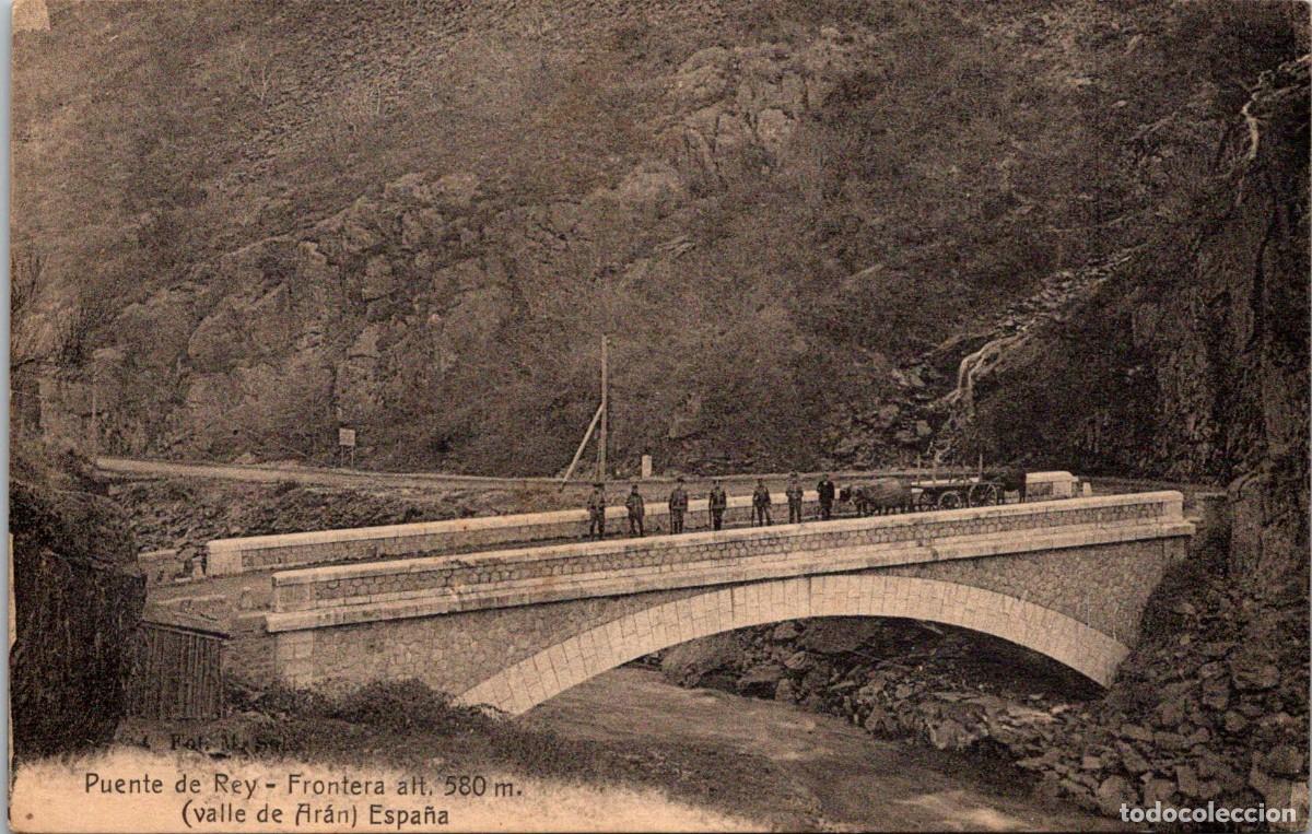 Postales: Puente de Rey (Valle de Ar&aacute;n) - Frontera - Foto M. Sol&eacute; - Sin m&aacute;s datos - 139x89mm