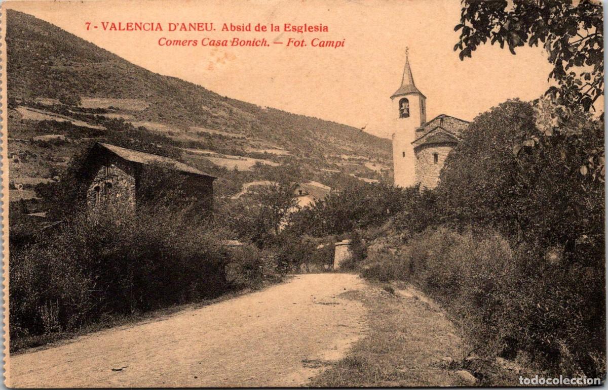 Postales: Valencia d'Aneu - Absid de la Esglesia -Fototipia Thomas -Foto Camp&iacute; -Comers Casa Bonich 7- 140x89mm