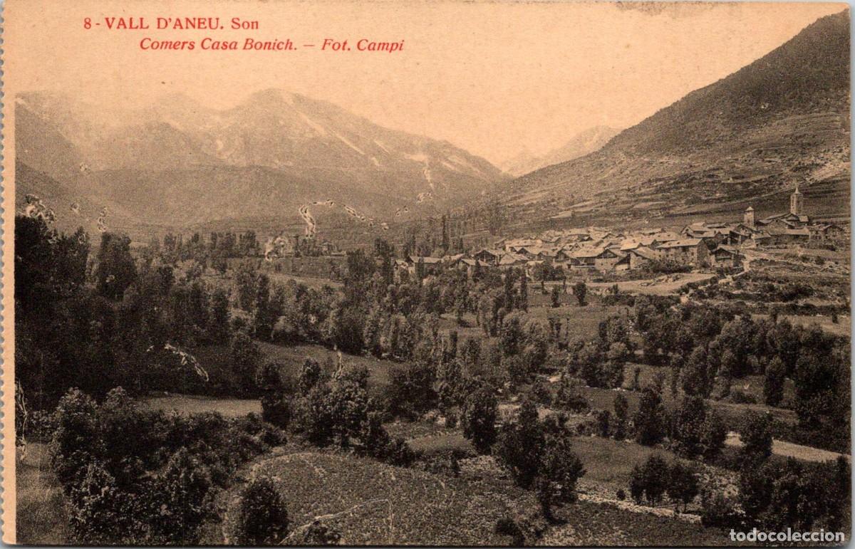 Postales: Vall d'Aneu - Son - Fototipia Thomas - Foto Camp&iacute; - Comers Casa Bonich 8 - 140x89mm
